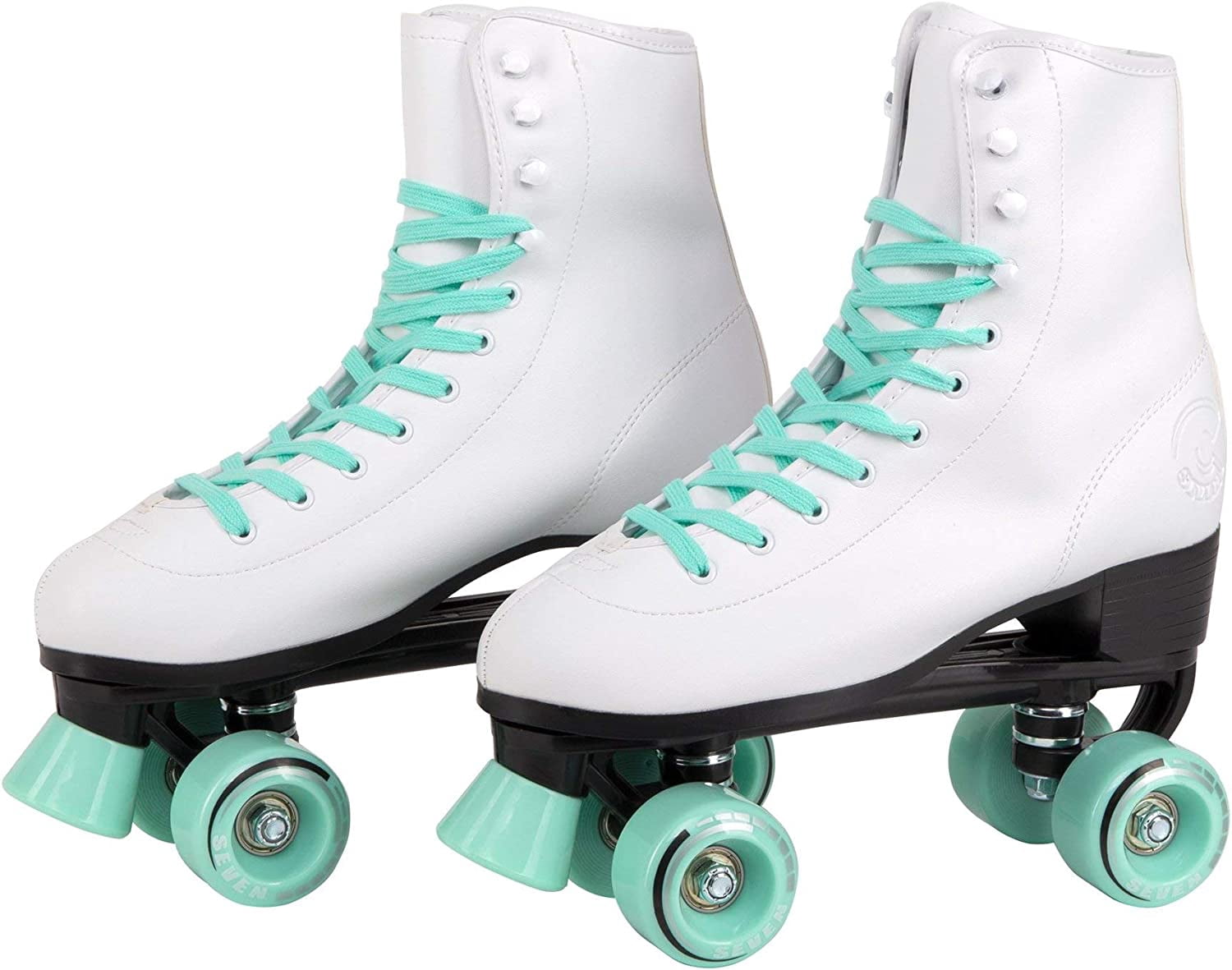 C7 Skates Quad Roller Skates, Great for Outdoor Use, Many Color Varieties Mint, Womens 8 and Mens 7