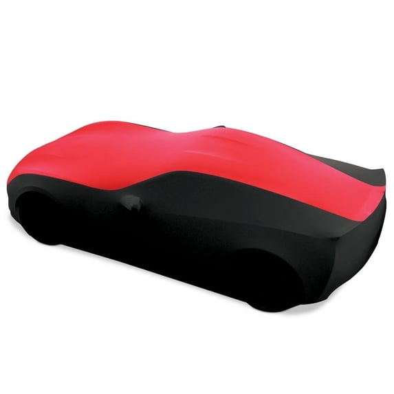 C7 Corvette Ultraguard Stretch Satin Indoor Car Cover : Sport Series Red/Black