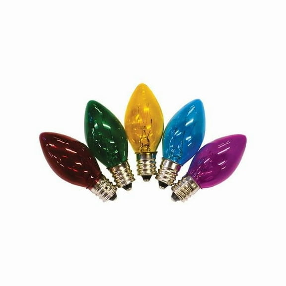 C7 Triple Spray Christmas Light Bulbs, Multi Color, 1 in. - 25 Lights