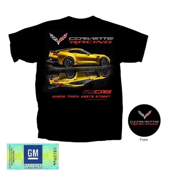 C7 Z06 Corvette Corvette Racing T-shirt : Black XXL