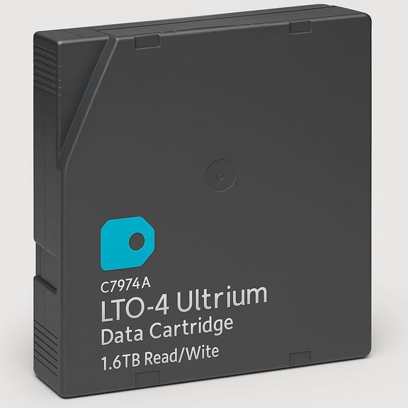 C7974A LTO-4 Ultrium Data Cartridge 1.6TB Read/Write Tape - High Capacity Backup Storage Media (Over 2.2 LB)