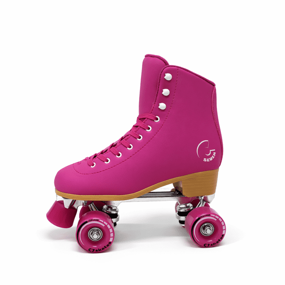 C7skates Cute Roller Skates for Girls and Adults (Viva Rose, Women's 5 / Youth 4)