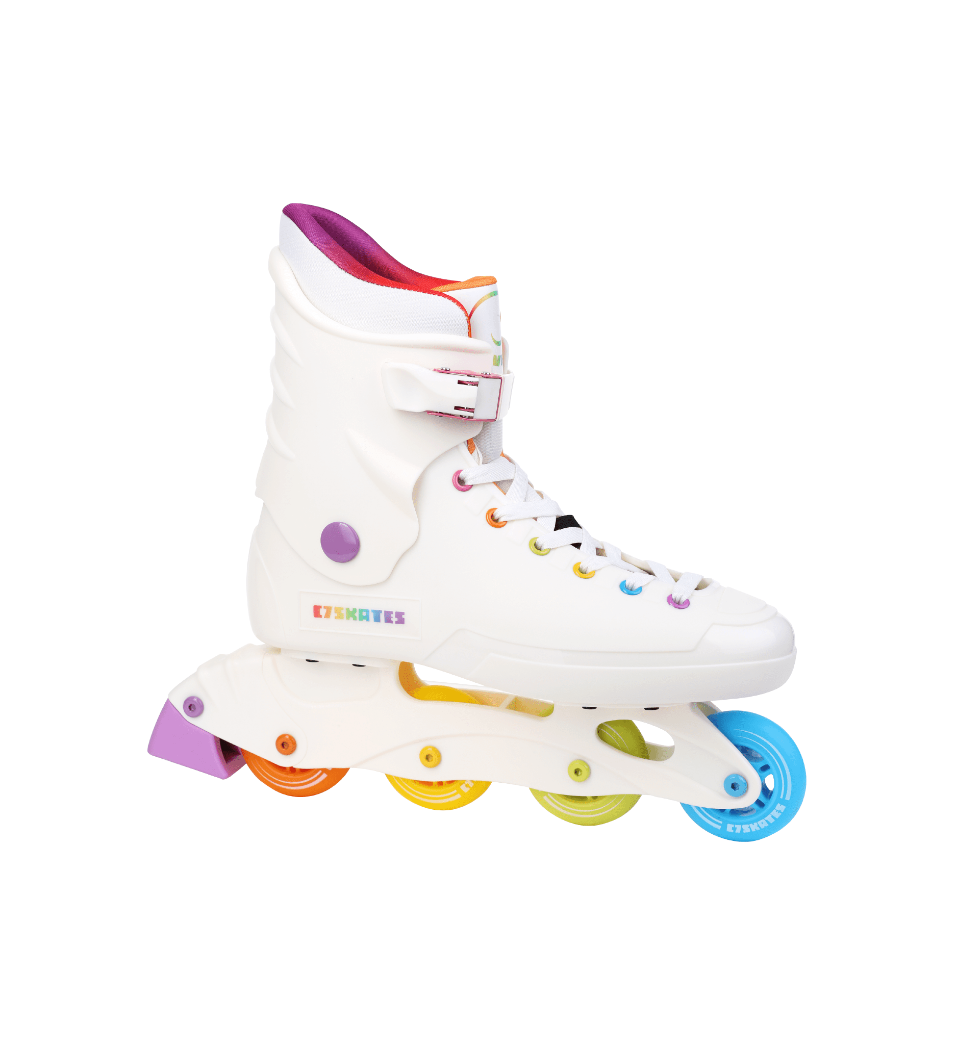 C7skates Rainbow Nostalgic Adult Inline Skates For Women and Adult, Size 10
