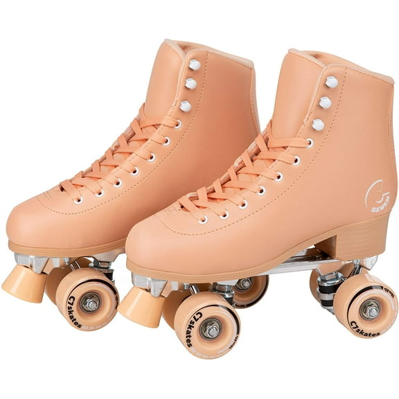 C7skates Roller Skates for Girls and Adults (Peachy Keen, Women's 10 / Men's 9)