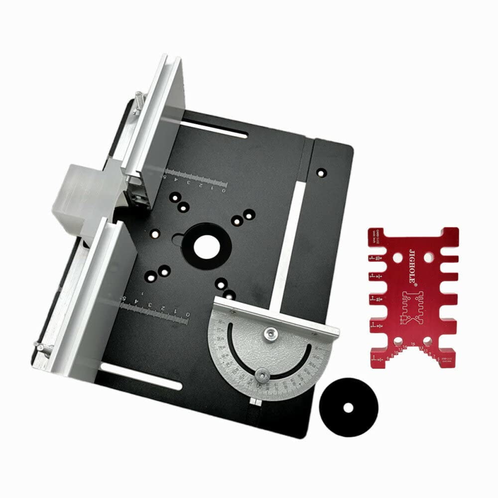 C8 Aluminium Ally Woodworking Router Table Insert Plate Miter Gauge WorkBenches Wood Router Trimmer Engraving Machine
