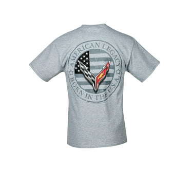 C8 Corvette Next Gen American Legacy Born in The USA Men's T-Shirt Large, Gray