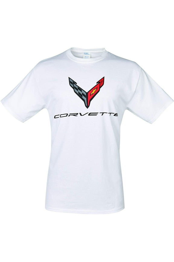 C8 Corvette Next Generation Carbon Flash T-Shirt XX-Large, White