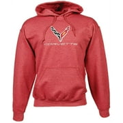 C8 Corvette Next Generation Embroidered Sweatshirt Hoodie X-Large, Red