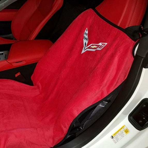 C8 Corvette Seat Cover/Seat Towels : Stingray, Z51 Individual, Red