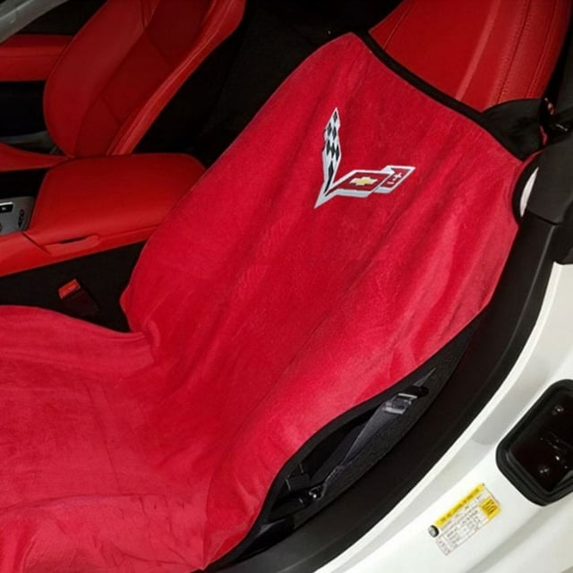C8 Corvette Seat Cover/Seat Towels : Stingray, Z51 Set of 2, Red