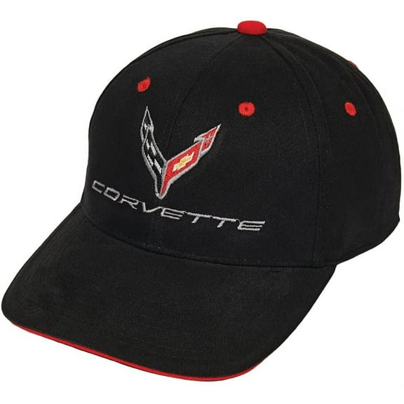 C8 Corvette Structured Contrast Hat Black