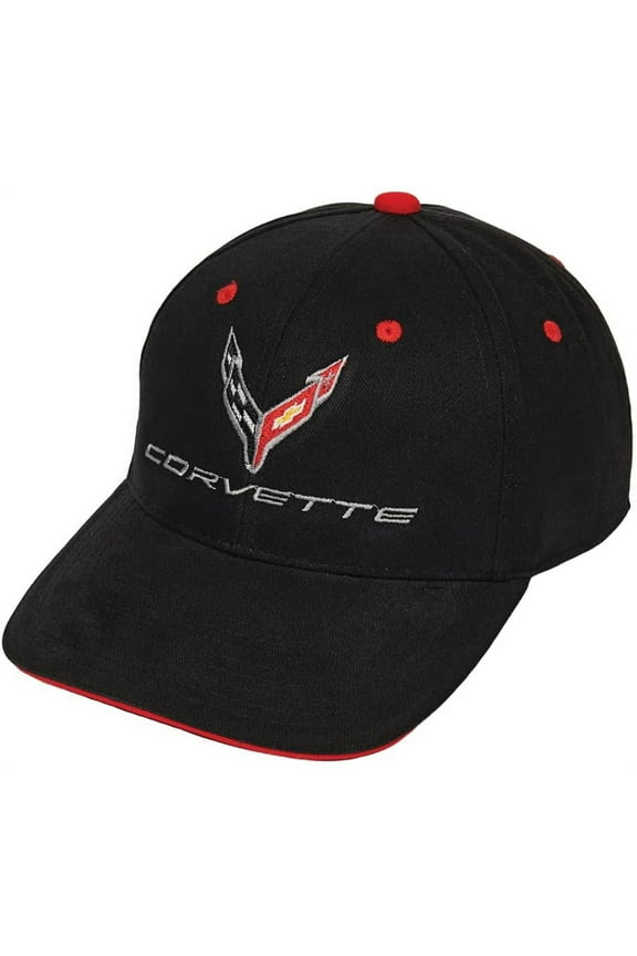 C8 Corvette Structured Contrast Hat Black