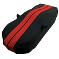 thumbnail image 1 of C8 Corvette Ultraguard Stretch Satin Indoor Car Cover - The Ultimate HIGH END Custom Fit for 2020-2023 Stingray, Z06, Z51 Black with Red Stripes, 1 of 9