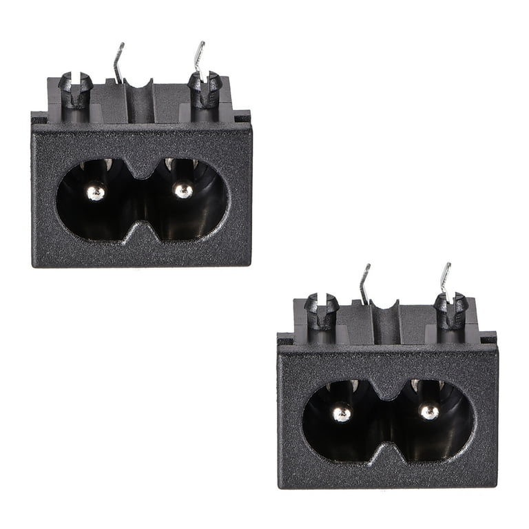 C8 Panel Mount Plug Adapter AC 250V 2.5A 125V 7A 2 Pins IEC Inlet