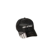 C8 Z06 Corvette American Flag Camo Black Hat - Adult