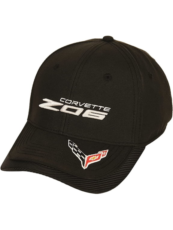 C8 Z06 Corvette Hat - Next Generation Flag Accent Cap Black