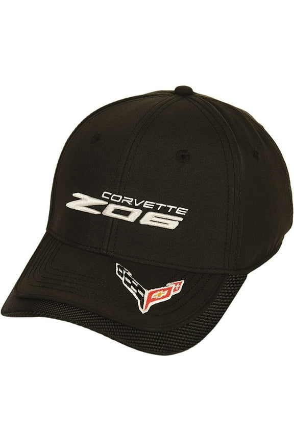 C8 Z06 Corvette Hat - Next Generation Flag Accent Cap Black