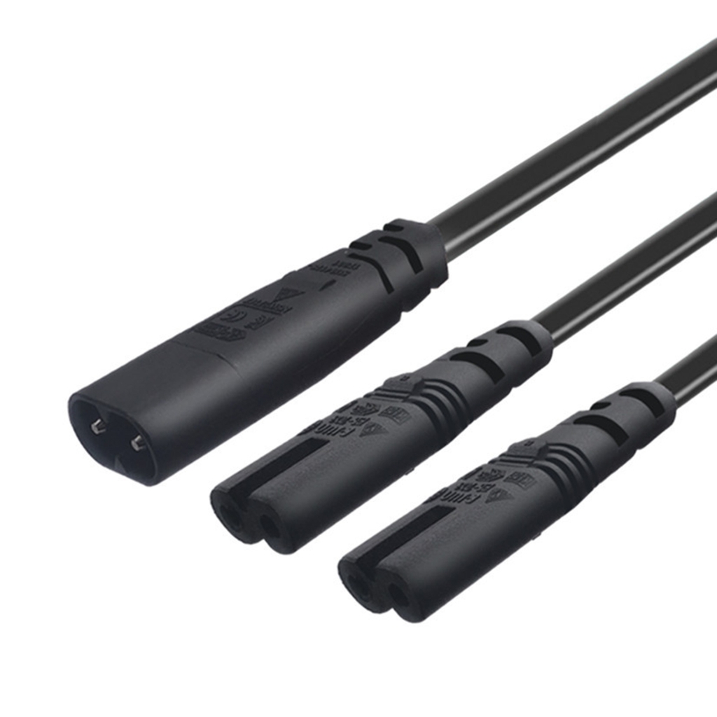 CablesOnline 5-Pack 3ft 2-Prong Figure-8 Power Cord – Non-Polarized Computer Cable PC-10703-5