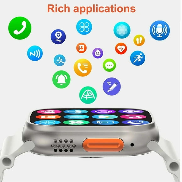C800 Smartwatch with Heart Rate Monitor | Bluetooth Calling | WiFi | Voice Assistant | Alarm Bell| Sports Mode Activity Tracker Smartwatch for Men, Women, Beige Band Color