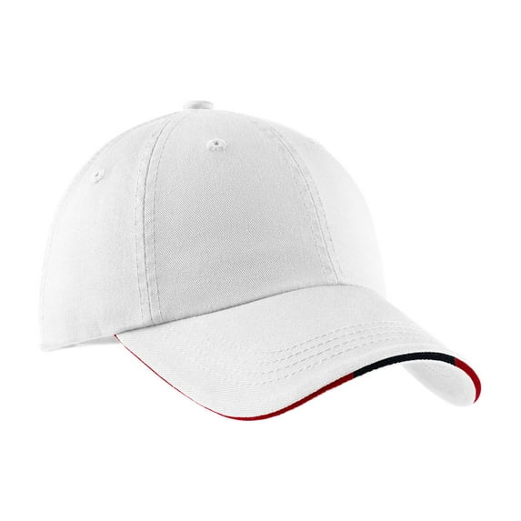 C830 Port Authority Sandwich Bill Cap with Striped Closure Men's Ball Cap