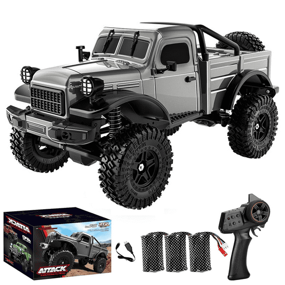 C8813 1/14 Scale 4WD Rock Crawler RC Truck, 2.4G Remote Control Off-Road Vehicle with High Torque Motor & LED Lights, 40+ Min Playtime, Waterproof ESC for Teens and Adults