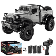 C8813 1/18 Scale RC Rock Crawler, 2.4G 4WD Off Road RC Truck with LED Lights, 370 High Torque Motor, All Terrain Climbing Car for Hobbyist - RTR