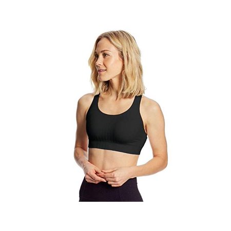 C9 Champion Women's Medium Support Seamless Racerback Bra, Ebony, M