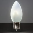 thumbnail image 1 of C9 Christmas Light Edison Bulbs, Vintage Christmas Lights LED, Pack of 5 Vintage Edison Christmas Light Bulbs LED Filament, 0.8 Watts, E17 Base (C9, Cool White Satin Glass), 1 of 5