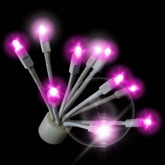 C9 Glitzer - Twinkle Pink lights with white base