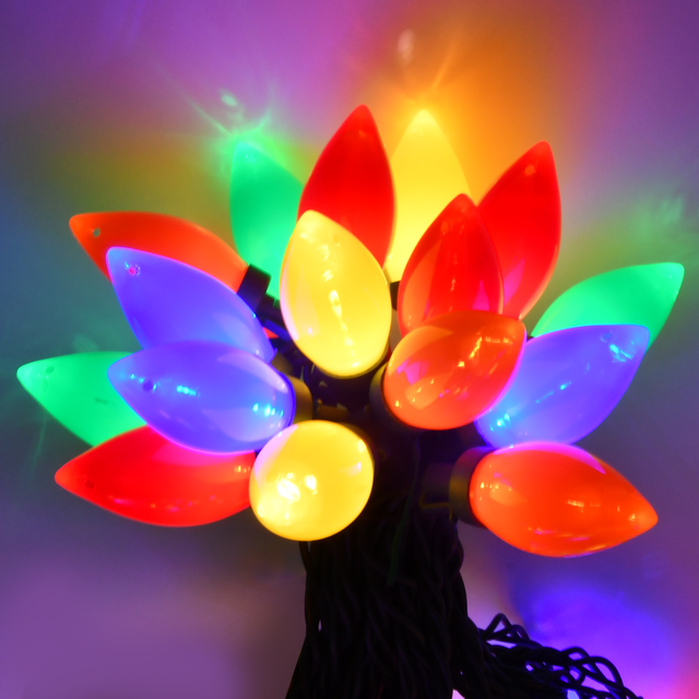 Milty Color C9 LED Christmas String Lights, 35 Count, Multi-Color, 24.4ft, Plug-in ...