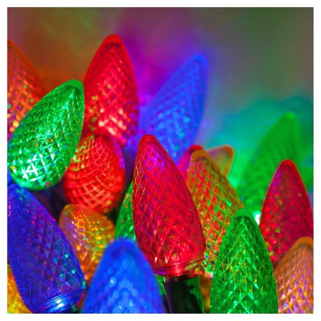 C9 Multicolor Christmas Lights Set of 25, 17 Ft, Multi Colored