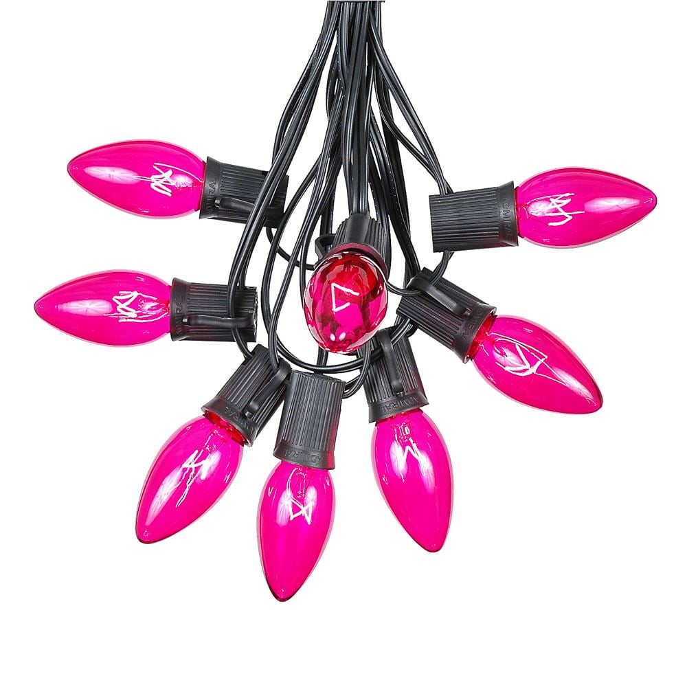 C9 Pink Christmas String Light Set Outdoor Christmas Light String