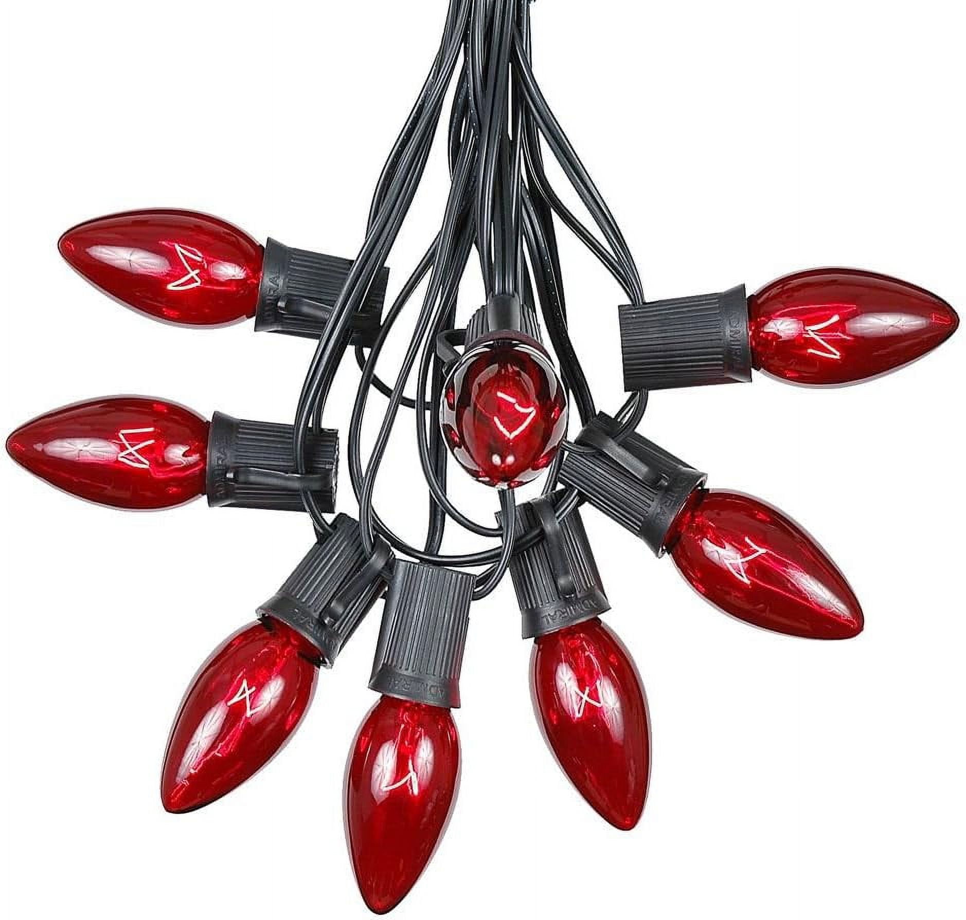 C9 Red Christmas String Light Set Outdoor Christmas Light String