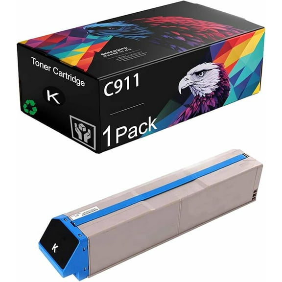 C911 Toner Cartridge Compatible for OKI C911 45536424 45536423 45536422 45536421, Reliable Performance Compatible for OKI C911dn C911 C931dn C941dn Printer, High Yield 24000 Pages