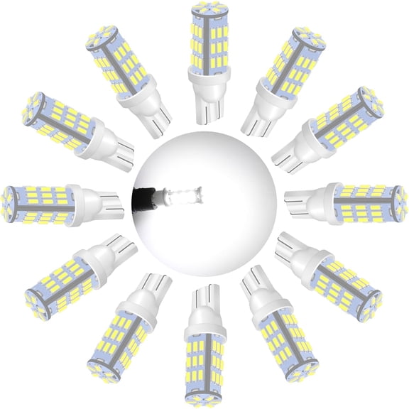C921 921 912 LED RV Bulbs,Super Bright White T10 194 168 175 3014 42-SMD LED Replacement 12 Volt RV Camper Trailer Boat Trunk Interior Dome Map License Lights(12PCS)