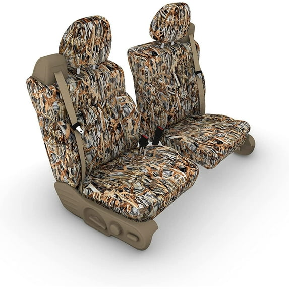 C992 1999-2002 Chevy Truck Front Captain Chairs With Integrated Seat Belts and Manual Controls in SAC Camouflage Endura