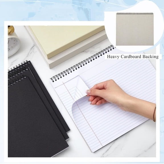 CA 4 pcs 11 x 9.5 Top Spiral Horizontal Notebook