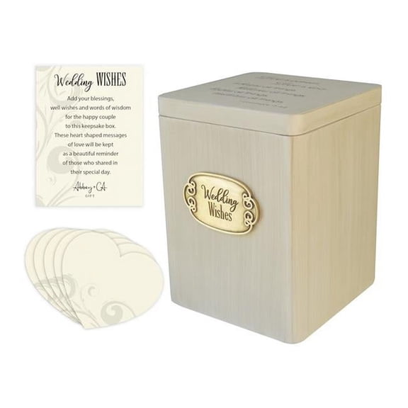 CA Gift 299610 6 x 4 in. Wedding Wishes 13 - 4 - 8 Keepsake Box