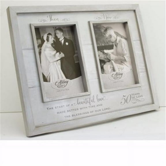 CA Gift  50th Anniversary-Then & Now Frame - Holds 4 x 6 in. Photo