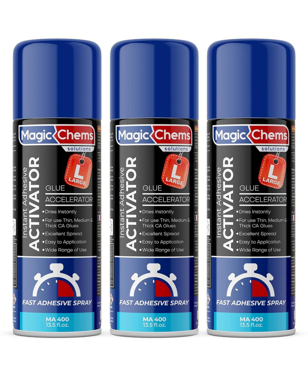 CA Glue Accelerator Spray (8 x 13.5 fl oz), Cyanoacrylate Super Glue