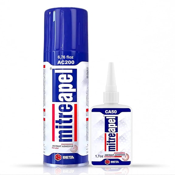 CA Glue with Activator (1.7oz-6.7 floz) Instant Bond Professional Cyanoacrylate Adhesive and Super Glue Accelerator for Woodworking,Ceramic,3D Printing,Glass, DIY&Craft, Plastic,Repair