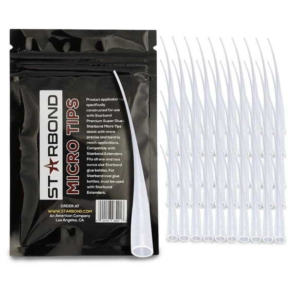 CA Glue Tips - Extension Applicator Microtips for Precision Tapered Design More Snug Fit (50 Pieces)