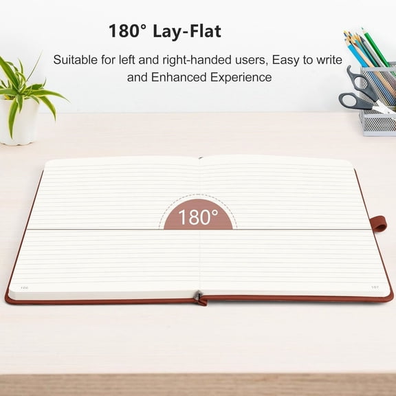 CA Lined Journal Notebook, 192 Numbered Pages, A5 Size (5.7'' x 8.3'')