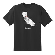 CA Map California Home State Love California Home Design T Shirt Black,3XL