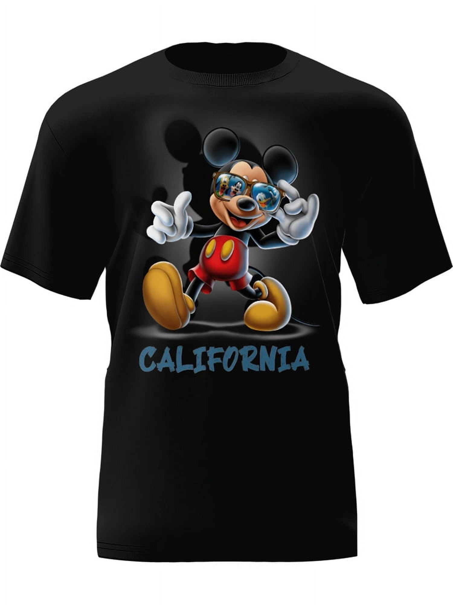 Disney Mickey Mouse California Glasses Adult Tee Shirt, XS-2XL (Unisex)