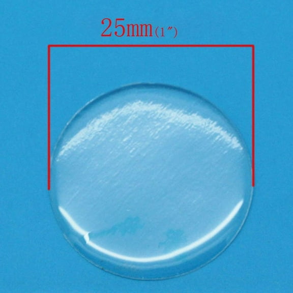 CA053 - 180 Circle Clear Round Epoxy Resin Stickers - 25mm (1 in) - Thickness: 1mm