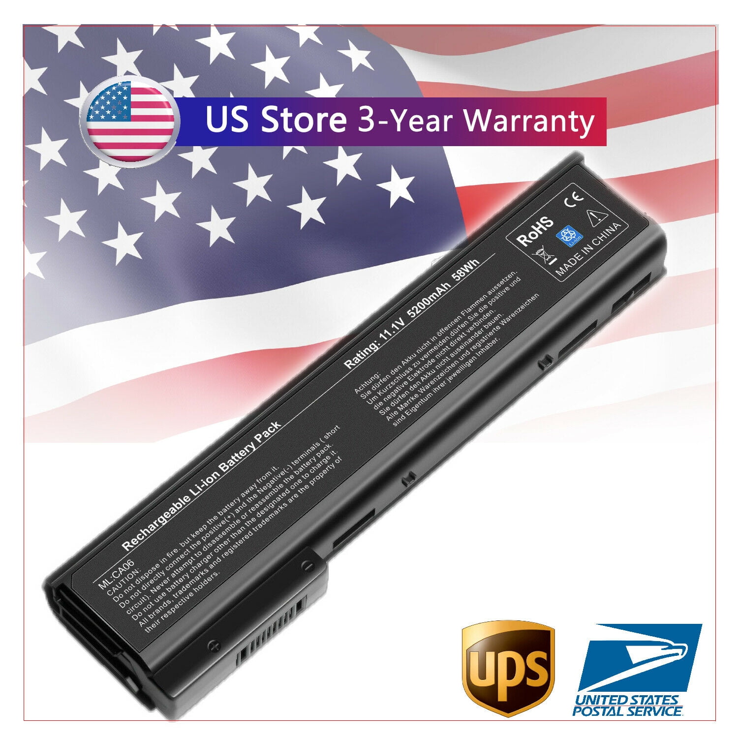 ARyee Batteria Per Notebook HP ProBook 640/650/655 G0/G1, 5200mAh, 11.1V, 6 Celle