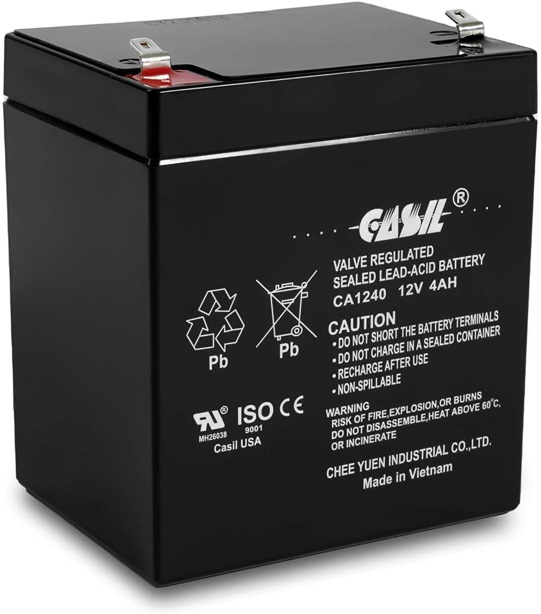 CA1240 12V 4Ah Alarm Battery – Replacement for ADT 804302, Ademco 467, DSC Panels, SLA1056, Vista 20P, Power Patrol, Inovel Sealed Lead Acid (SLA) Rechargeable