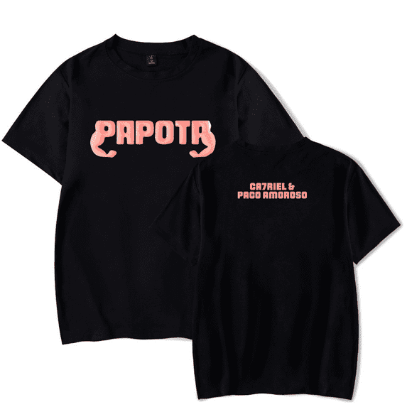 CA7RIEL & Paco Amoroso Merch Papota Classic Logo T-Shirt Men Women Short Sleeve Album Merch Tee