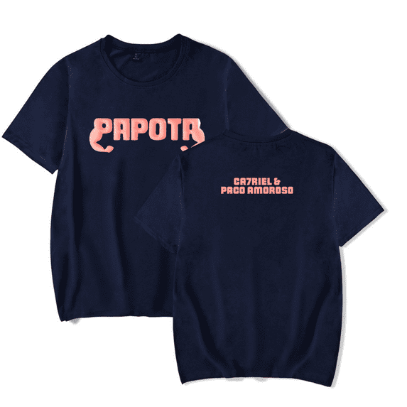 CA7RIEL & Paco Amoroso Merch Papota Classic Logo T-Shirt Men Women Short Sleeve Album Merch Tee